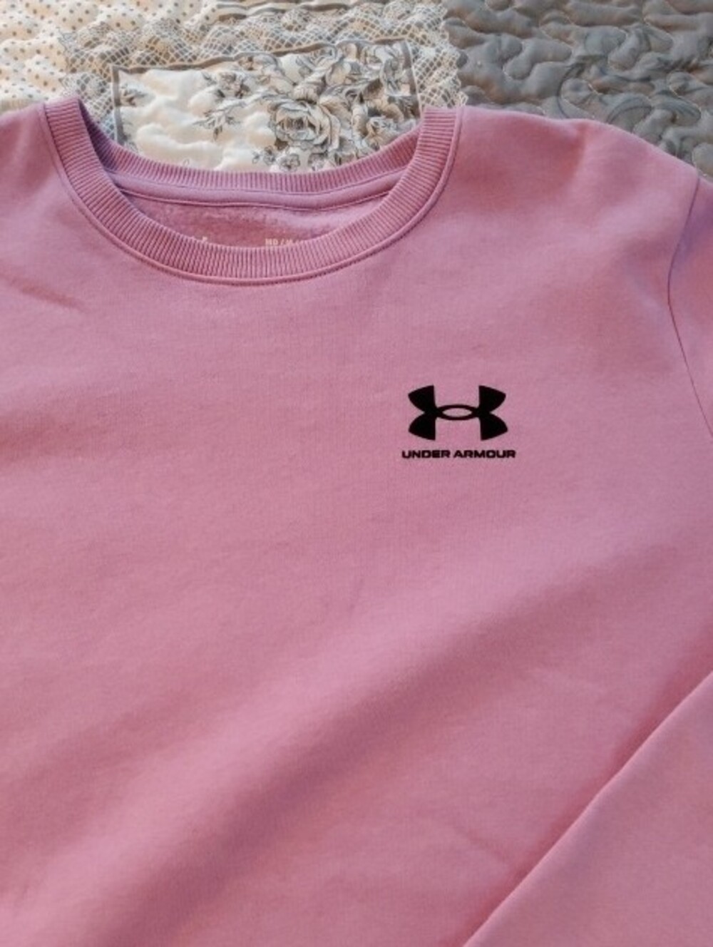 Under Armour Logo Crew Sweatshirt Ladies Medium - Picture 2 of 11
